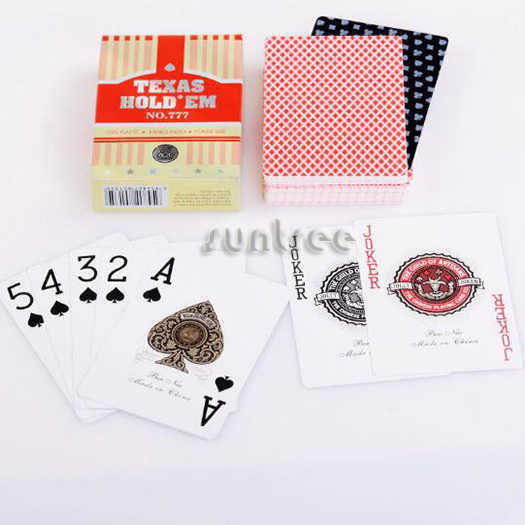 Texas holdem plastic cards